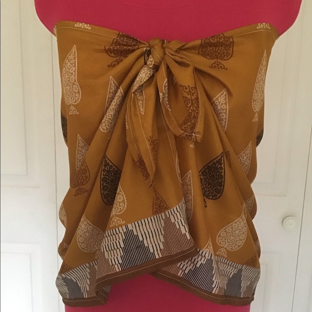 NWOT Mini Sarong Handmade from Vintage Sari Fabric